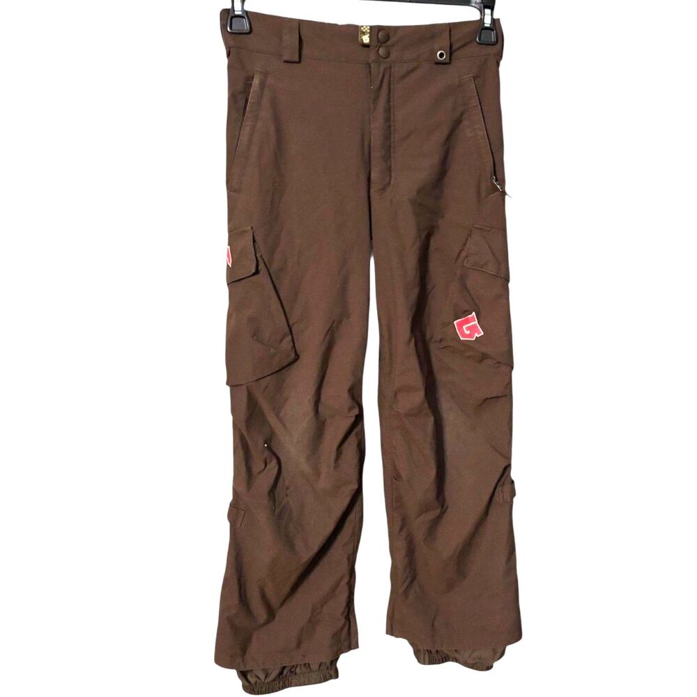 Burton Men's Medium Brown Cargo Snowboard Ski Pants Waterproof Insulated Winter